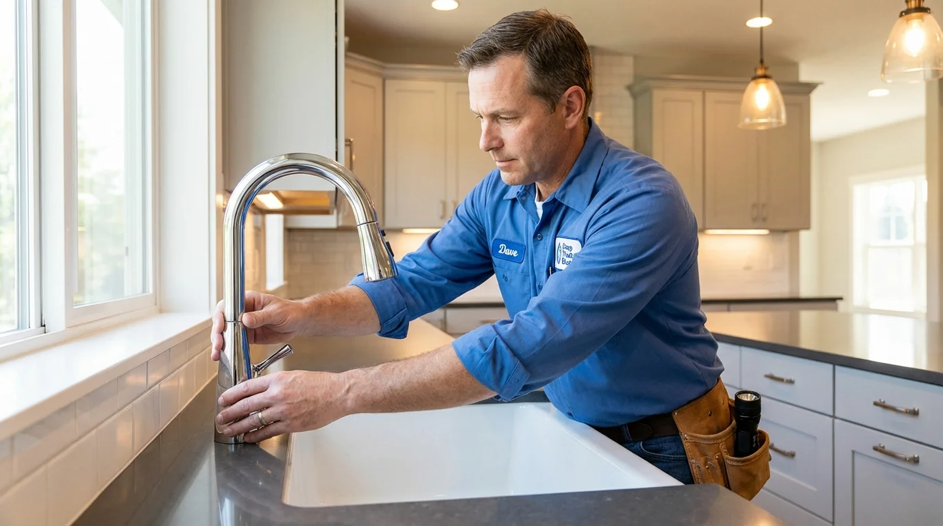Kitchen faucet installation by Johns Plumbing LLC in Belleview
